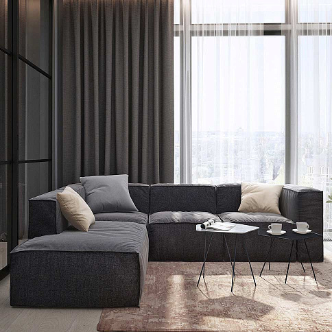 Угловой модульный диван Уно в гостиную - детальное фото № 2