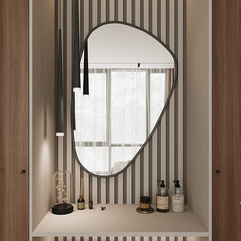 Шкаф с зеркалом на две створки в спальню - детальное фото № 1