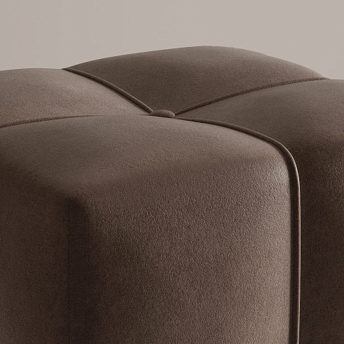 Пуф Камелия Квадро 2 в коричневом - детальное фото № 4