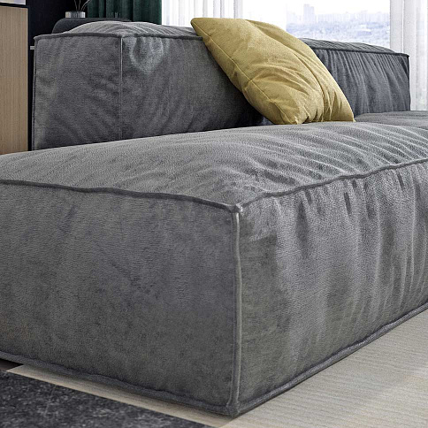 Прямой диван Уно в серых тонах - детальное фото № 1