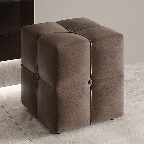 Пуф Камелия Квадро 2 в коричневом - детальное фото № 1