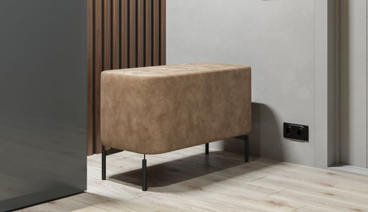 Пуф Лофт 2 в коричневом цвете на опорах 160мм