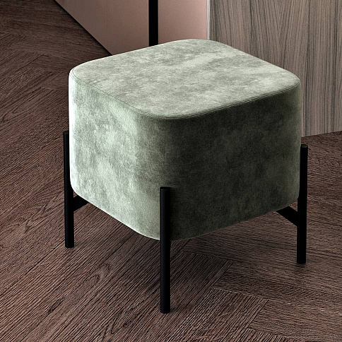 Пуф Лофт 1 на опорах 140мм зеленый - детальное фото № 1