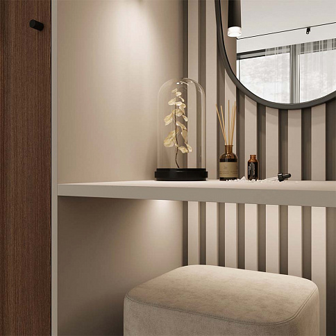 Шкаф с зеркалом на две створки в спальню - детальное фото № 8