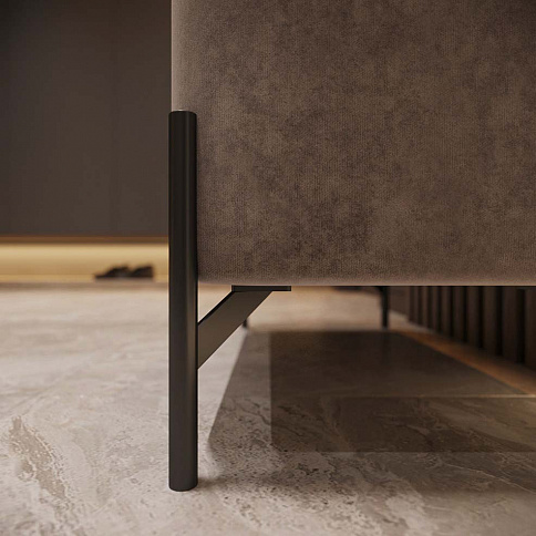 Пуф Лофт 2 в коричневом цвете на опорах 140мм - детальное фото № 5