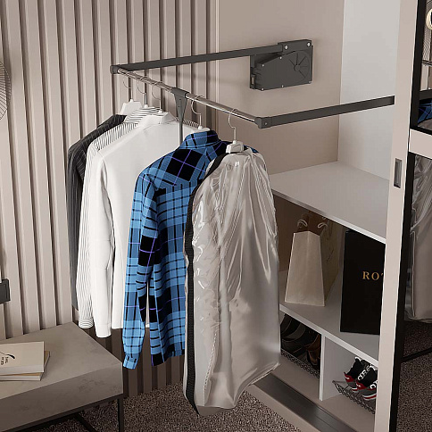 Двухдверный шкаф-купе зеркальный в спальню - детальное фото № 1