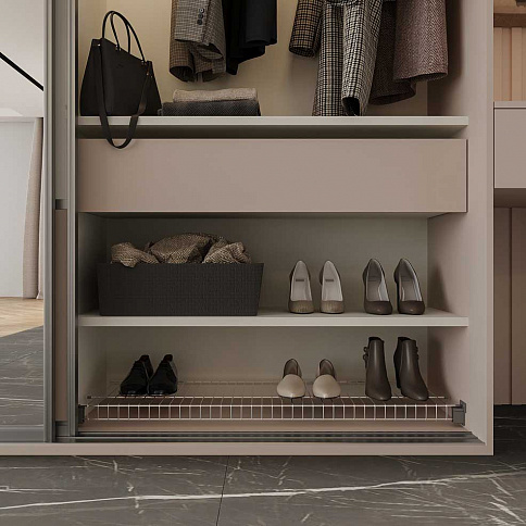 Шкаф-купе с зеркалом и тумбой в прихожую - детальное фото № 3