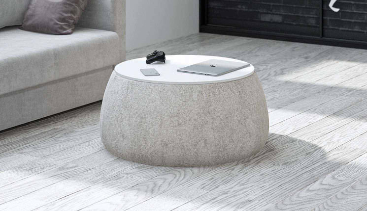 Пуф Трюфель 2 в сером цвете