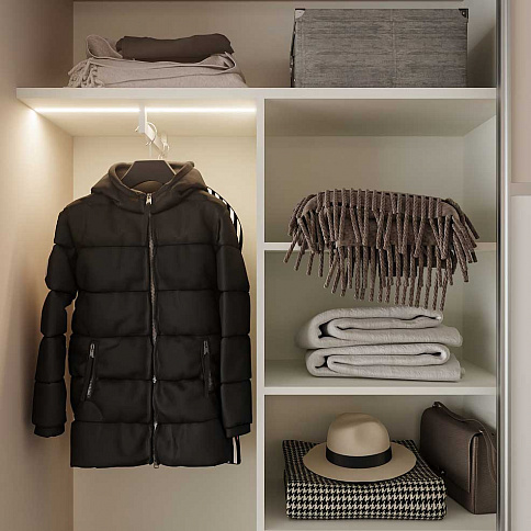 Шкаф-купе с зеркалом и тумбой в прихожую - детальное фото № 4