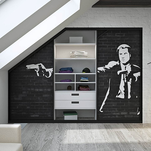 Мансардный шкаф-купе - детальное фото № 5