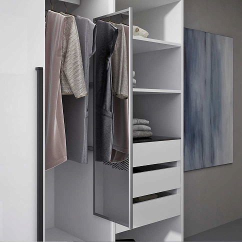 Белый шкаф-купе в спальню - детальное фото № 4