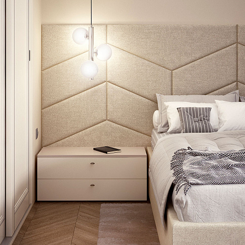 Шкаф-купе с четырьмя створками в спальню - детальное фото № 3