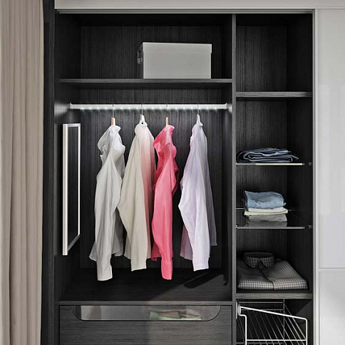 Белый шкаф-купе в спальню - детальное фото № 2